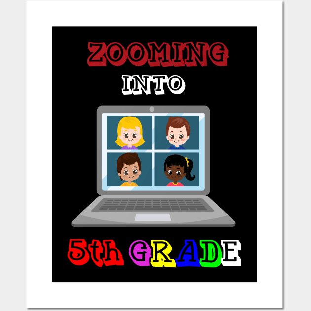 Zooming Into 5th grade - Back to School Wall Art by BB Funny Store